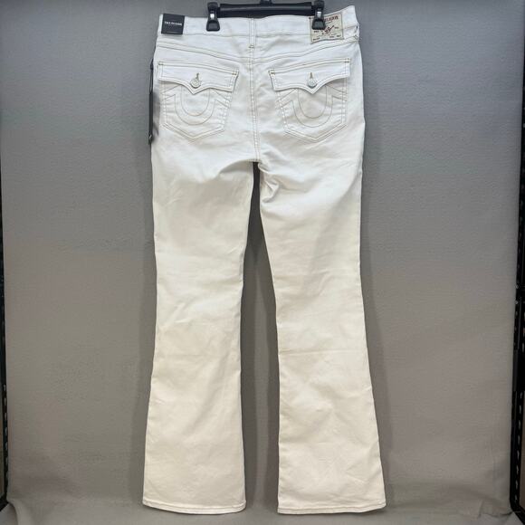 True Religion Jeans Women's 31 (12) Optic White Becca Mid Rise Bootcut Western - Picture 2 of 16